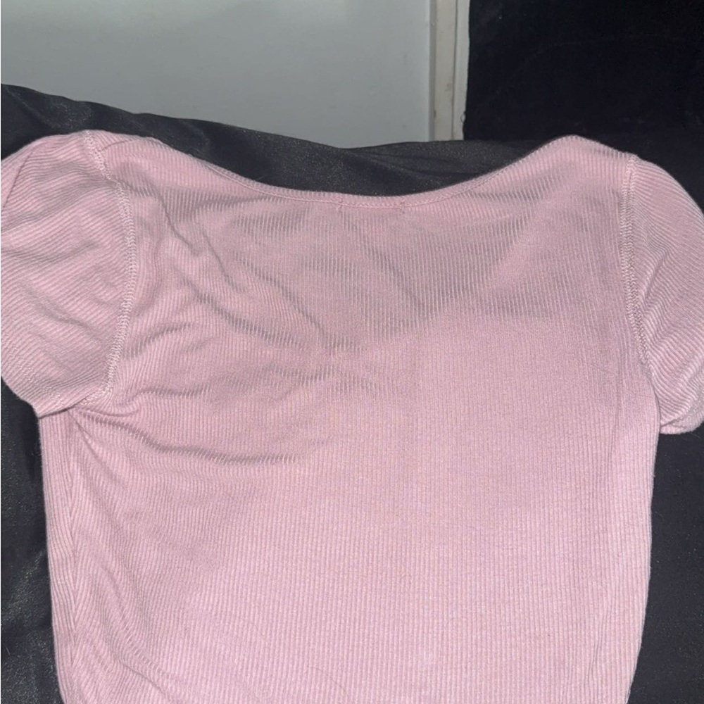 Women's Pink Ribbed Top